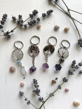 Tree of Life Hand-made Gemstone Keychains